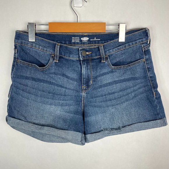 Old Navy Pants - Old Navy Semi Fitted Denim Jean Cut Off Shorts Size 8 Regular Mid Rise
